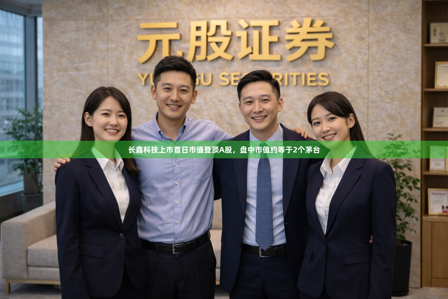 长鑫科技上市首日市值登顶A股，盘中市值约等于2个茅台