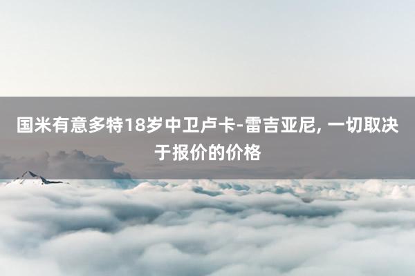 国米有意多特18岁中卫卢卡-雷吉亚尼, 一切取决于报价的价格