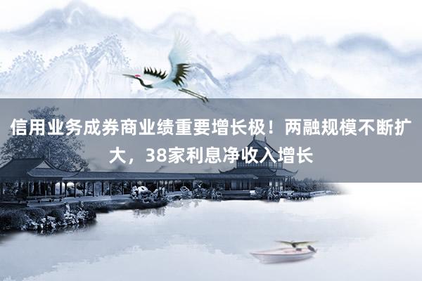 信用业务成券商业绩重要增长极！两融规模不断扩大，38家利息净收入增长