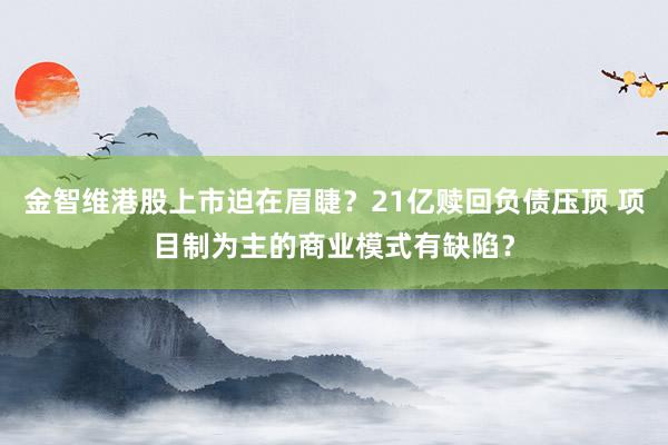 金智维港股上市迫在眉睫?21亿赎回负债压顶 项目制为主的商业模式有缺陷?