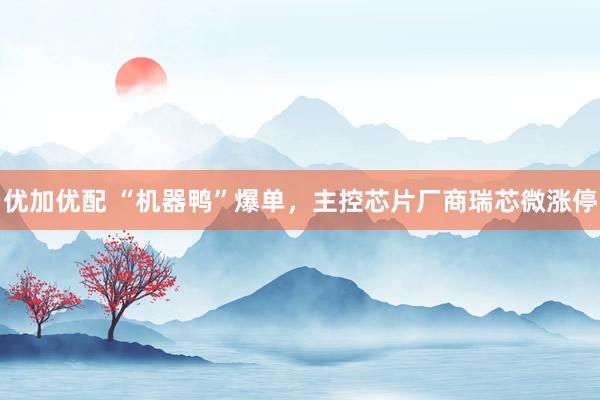 优加优配 “机器鸭”爆单，主控芯片厂商瑞芯微涨停