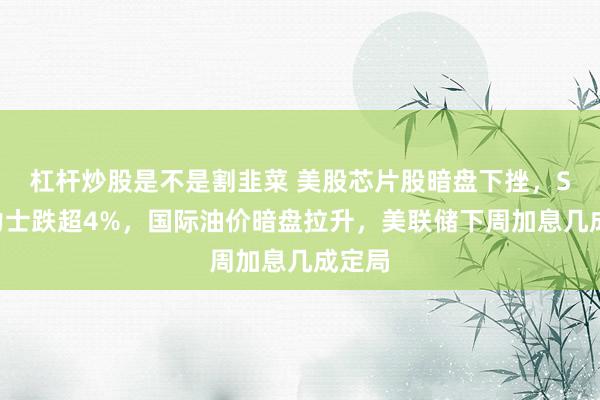 杠杆炒股是不是割韭菜 美股芯片股暗盘下挫，SK海力士跌超4%，国际油价暗盘拉升，美联储下周加息几成定局
