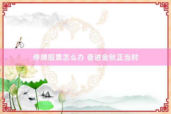 停牌股票怎么办 奋进金秋正当时